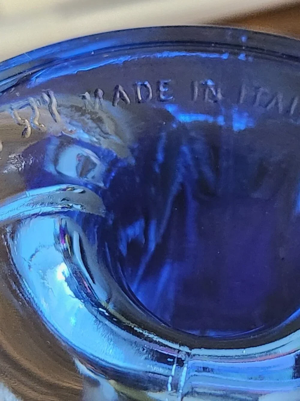 Vintage Bormioli Rocco Jerba Blue Glass Dessert Coupes Set of 4 Italy